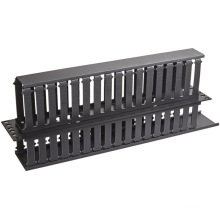 2u 19" Plastic Dual-Sided Rack Mount Horizontal Cable Manager